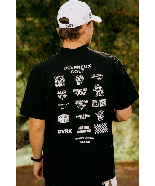 

Футболка с высоким воротником и логотипом DEVEREUX GOLF, черный