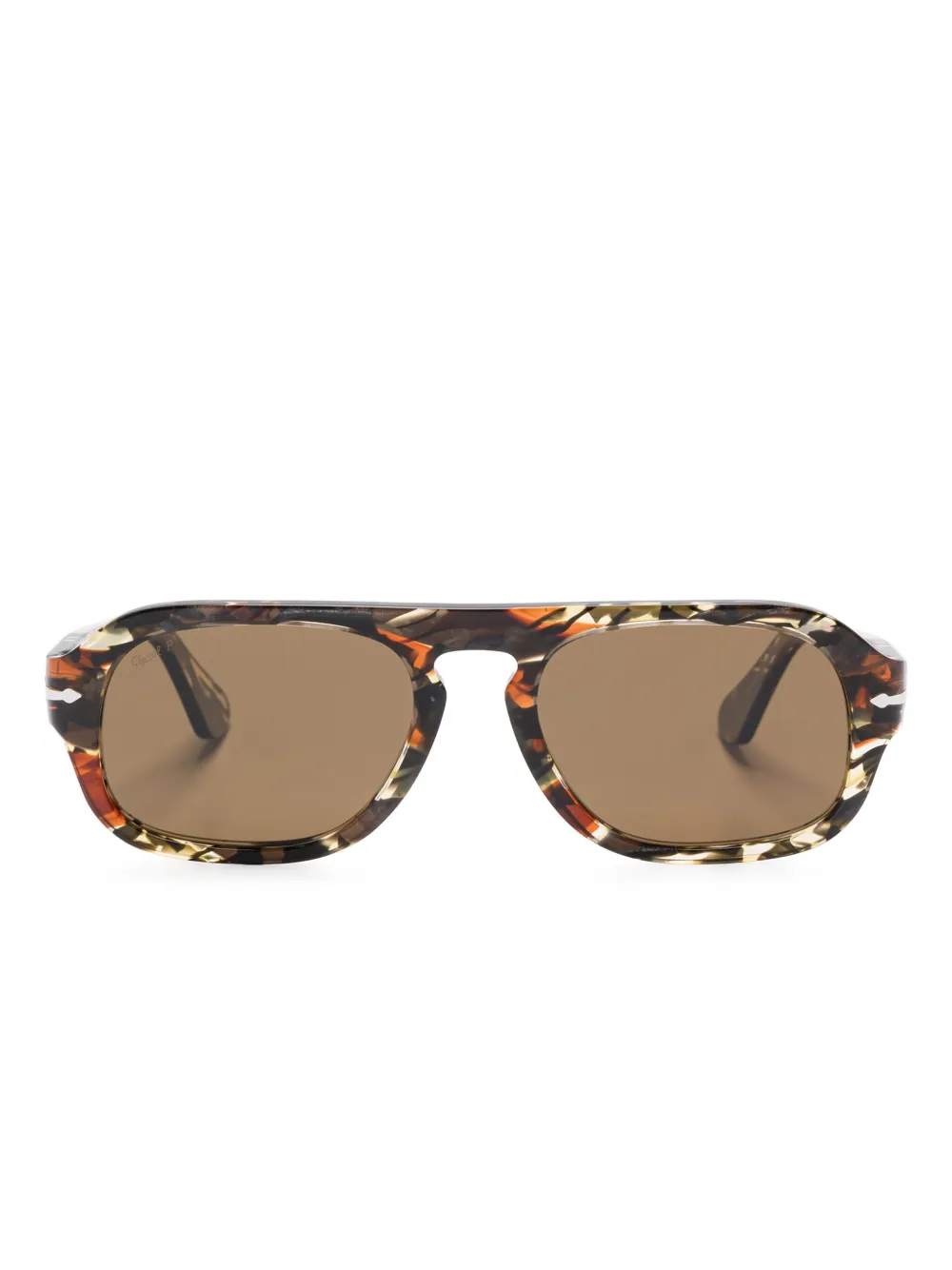 

Солнцезащитные очки в оправе черепаховой расцветки Persol, коричневый