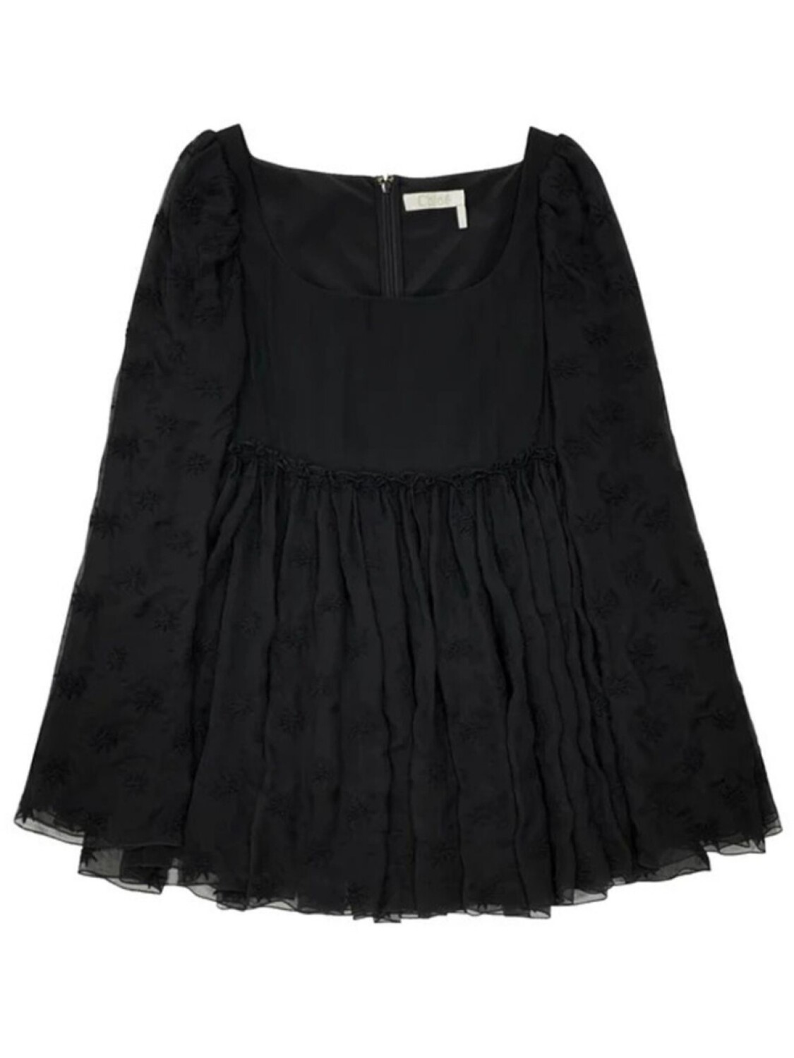 

Вышитое мини-платье Chloé, черный