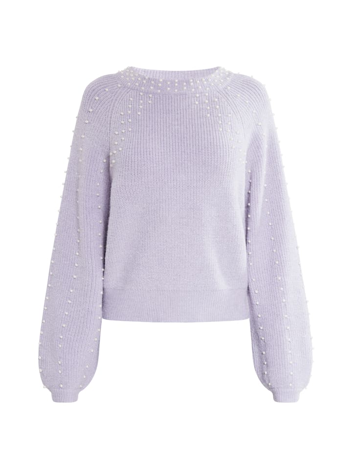 

Женский вязаный свитер светло-фиолетового цвета faina