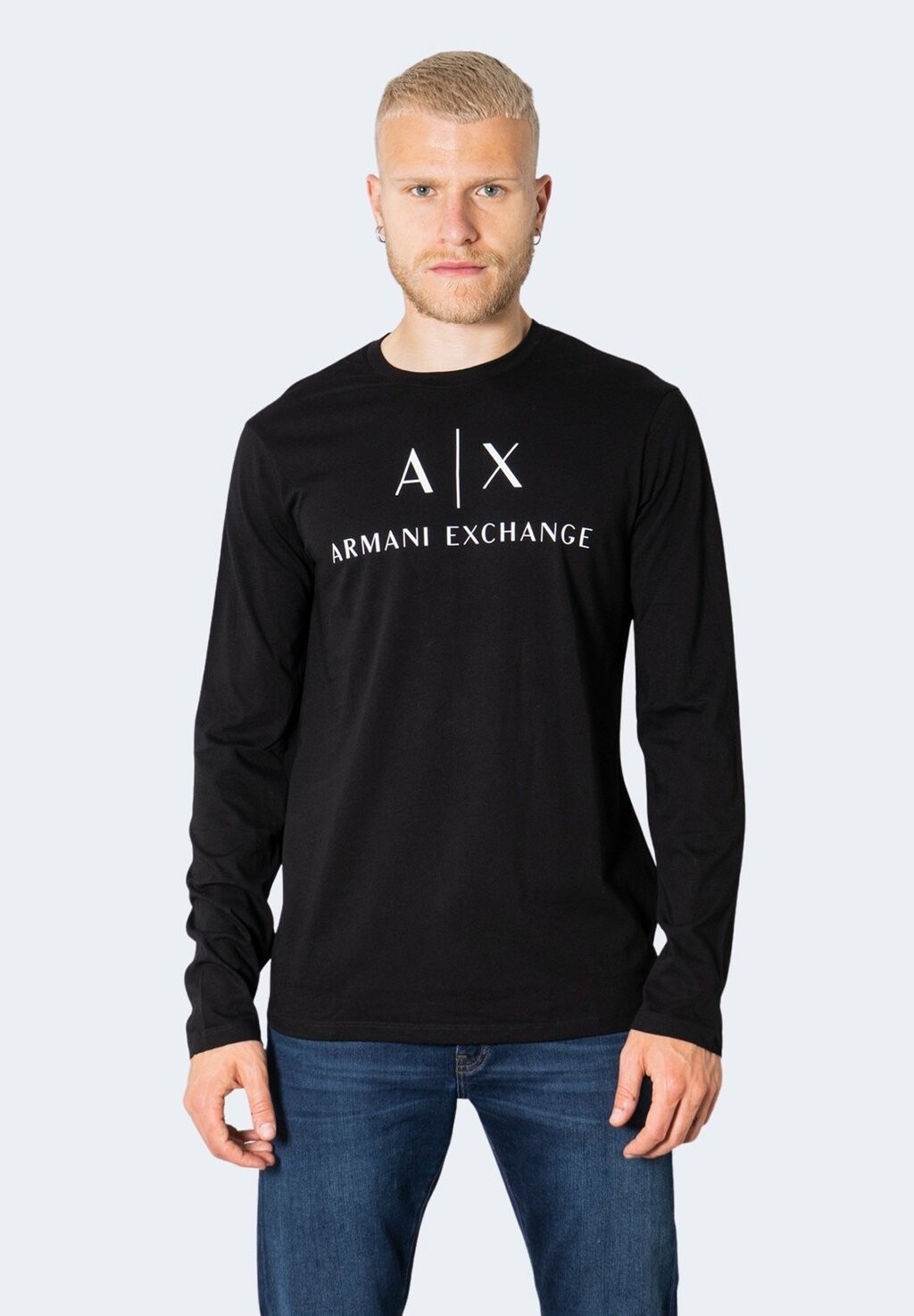 

Футболка с длинным рукавом Armani Exchange, черная, Черный, Футболка с длинным рукавом Armani Exchange, черная