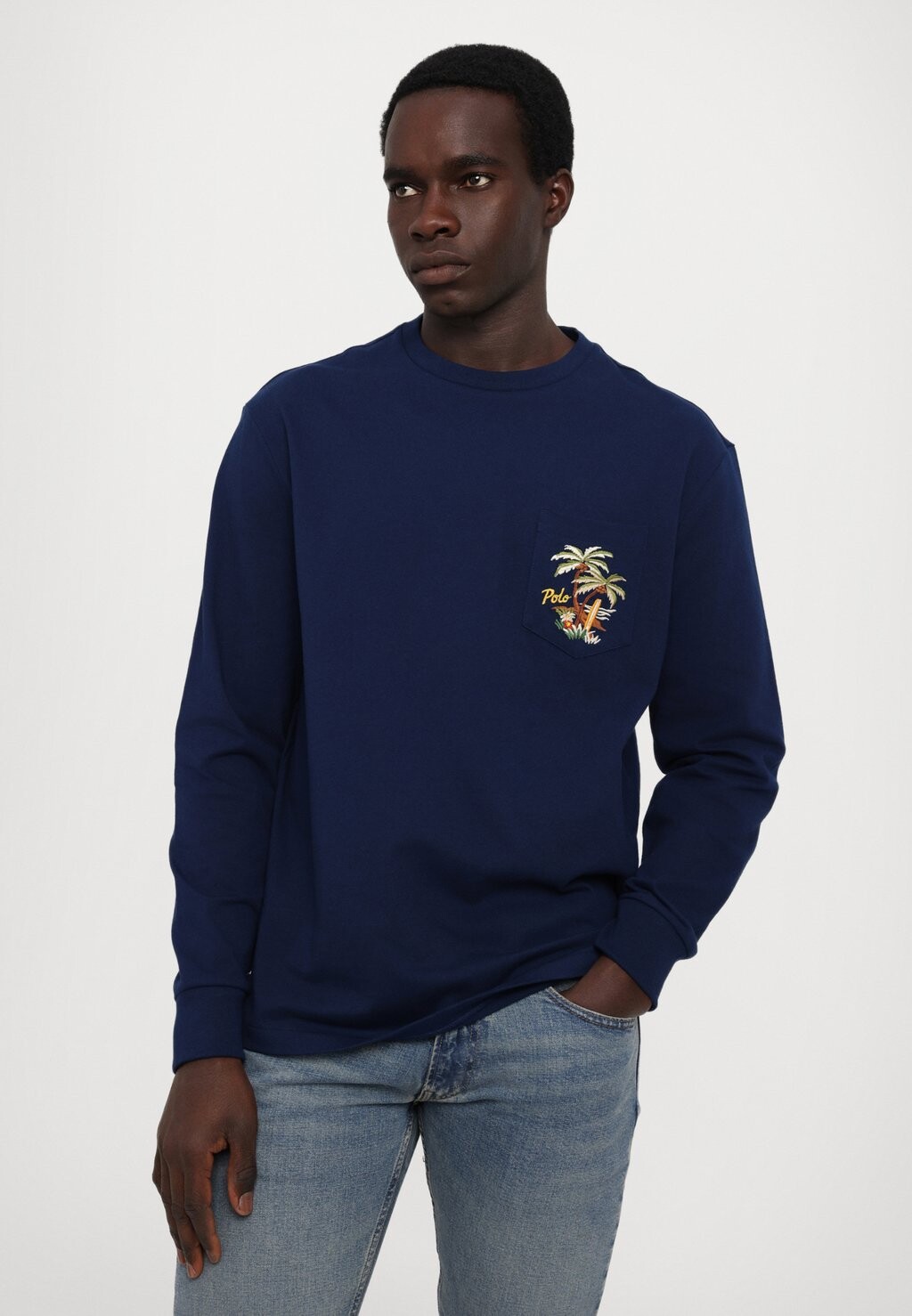 

Топ с длинными рукавами LONG SLEEVE Polo Ralph Lauren, темно-синий
