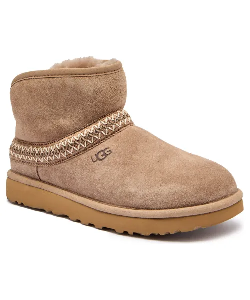 Классические мини-сапоги Crescent из кожи для снегоступов Ugg, бежевый