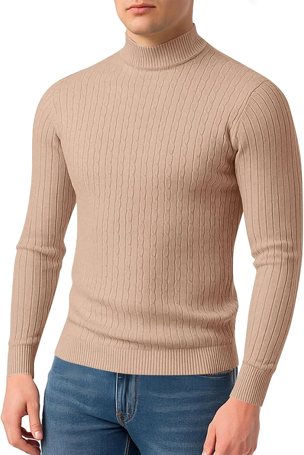 Мужской свитер Quarter Zip Pullover с длинными рукавами и классическим кроем — фото 2