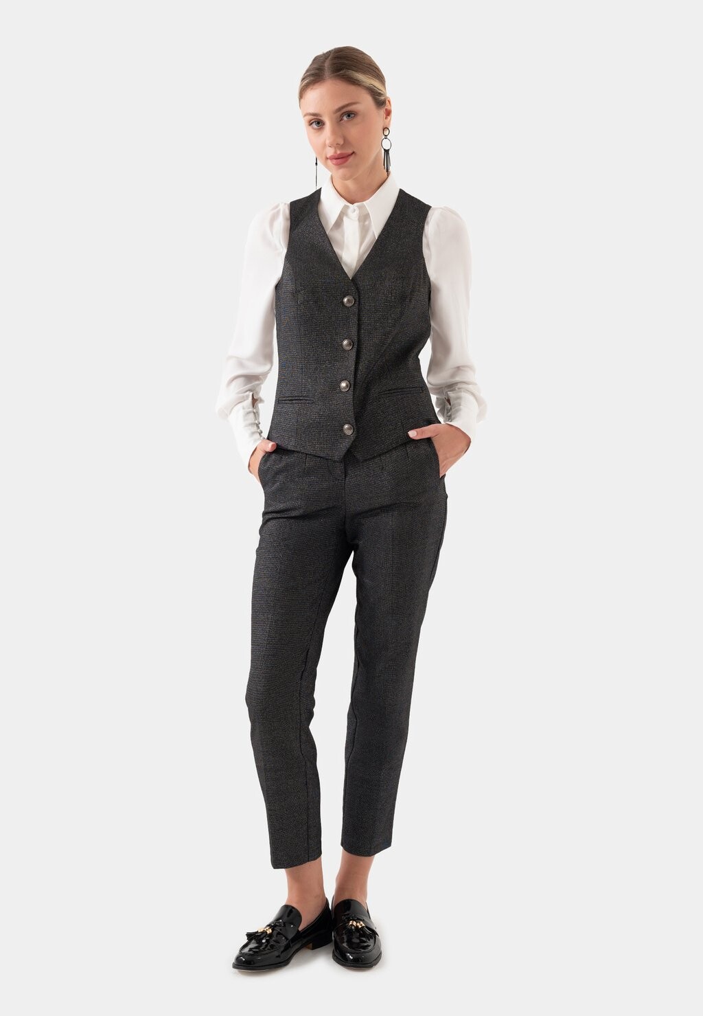 

Жилет BUTTON FRONT LINED Just Like You, черный
