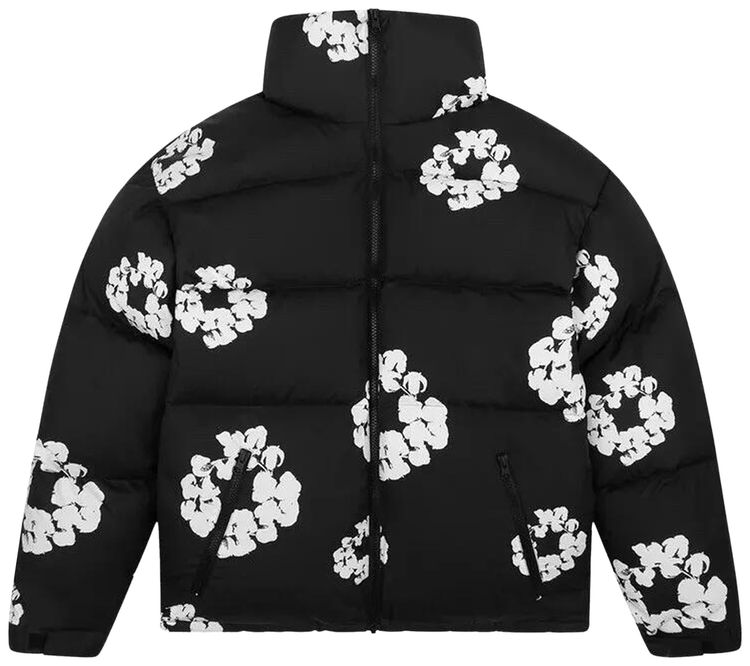 

Куртка Denim Tears Wreath Puffer Jacket 'Black', черный