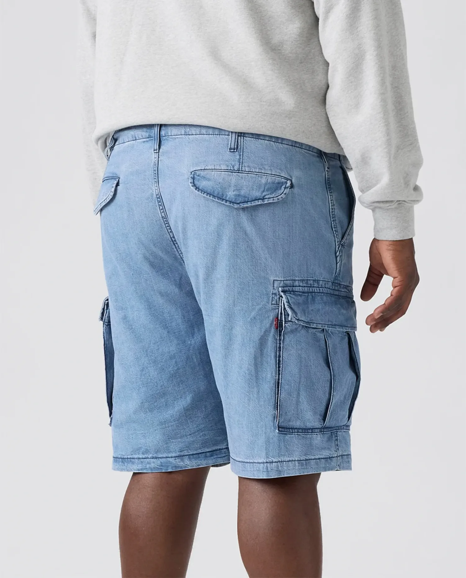 Мужские хлопковые шорты карго больших размеров Levi's, светло-голубой — фото 2