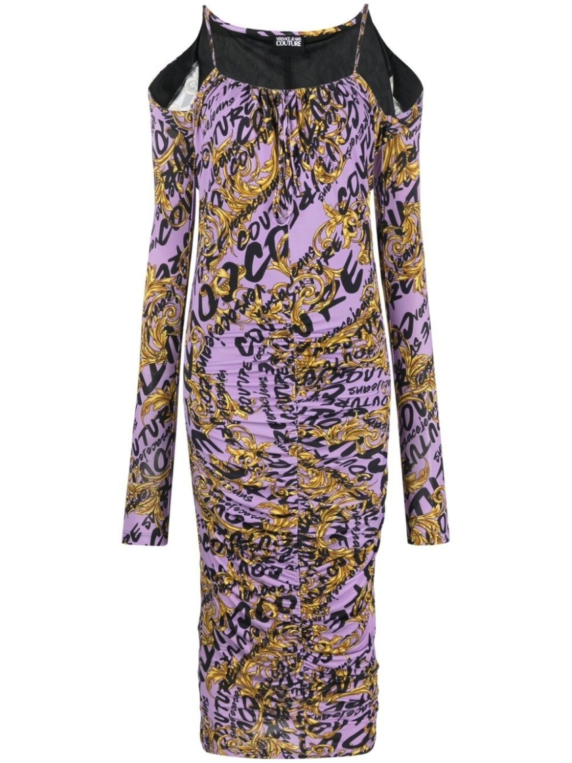 

Versace Jeans Couture платье с логотипом, фиолетовый
