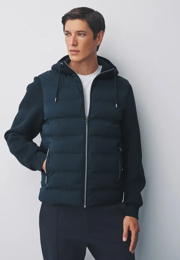 Куртка Regular fit hybrid quilted light Next, темно-синий