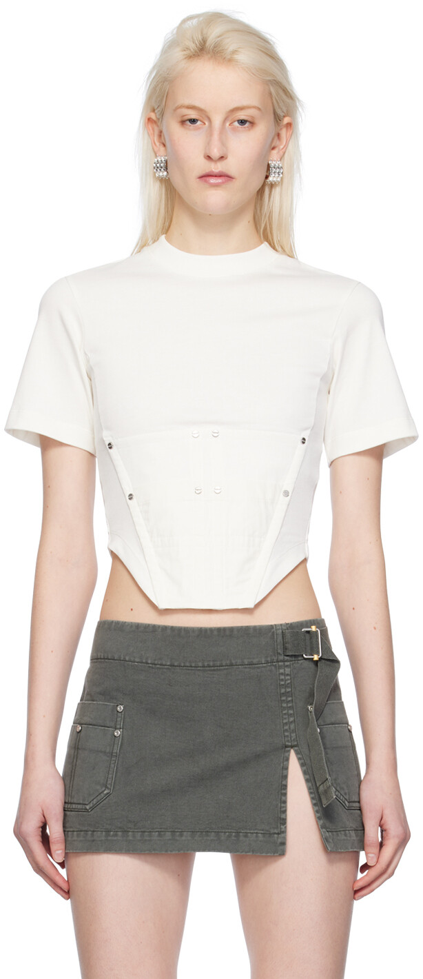 

Белая футболка-корсет для спецодежды Dion Lee