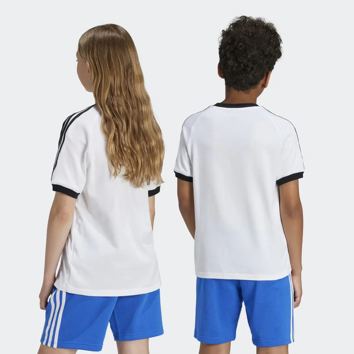 Adicolor 3 полоски детская футболка Adidas, белый — фото 2