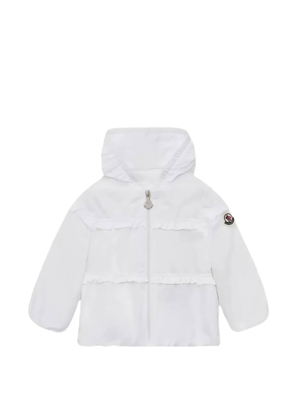 Пиджак с оборками Moncler Enfant, белый