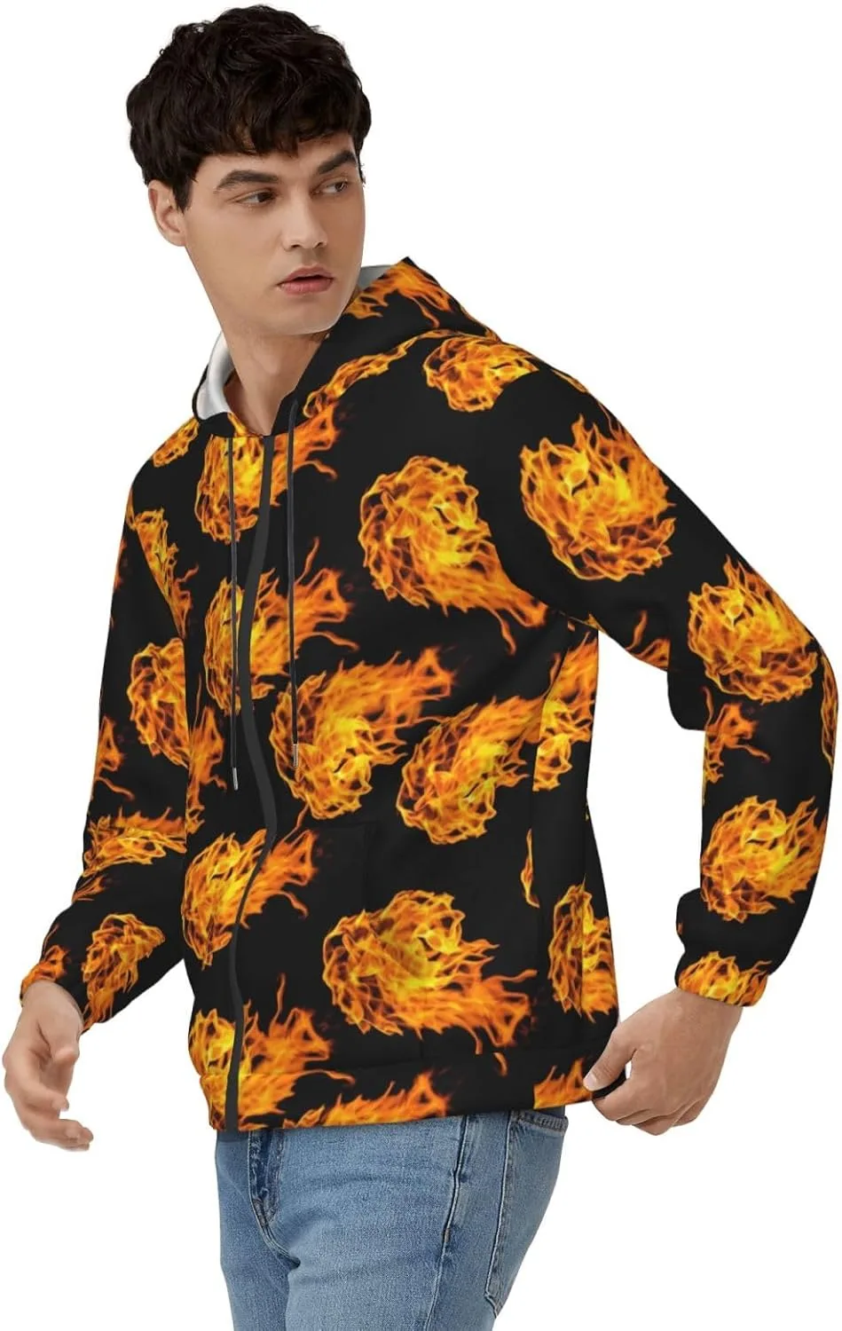 

Мужская толстовка с капюшоном на молнии KATVEESC