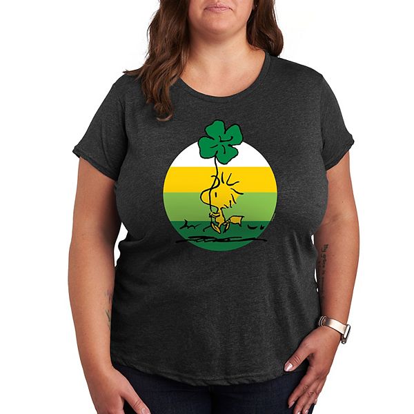 

Футболка с принтом Plus peanuts woodstock shamrock Licensed Character, Heather Charcoal