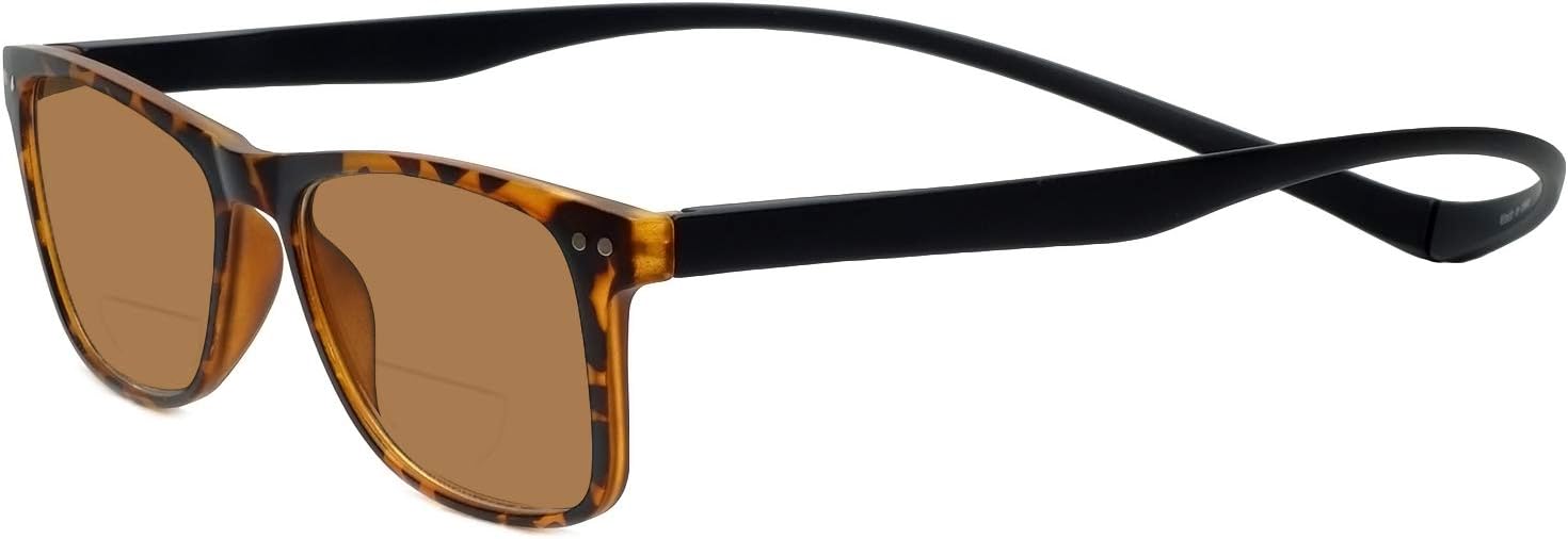 

Солнцезащитные очки Magz Astoria Classic Square с магнитной поляризацией, бифокальные, для мужчин и женщин, с застежкой-пряжкой для чтения, Tortoise Havana Brown Gold Frame/Amber Brown Lens