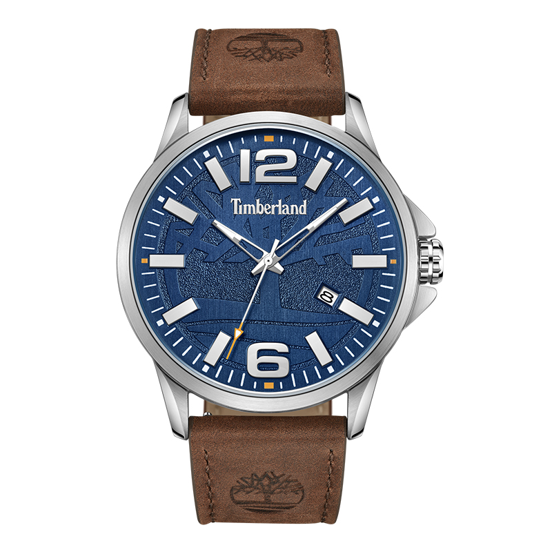

Timberland Часы Bernardston Collection Wrist Watch Quartz Movement Leather Watch Bands 45mm Blue Dial Men's Watch
