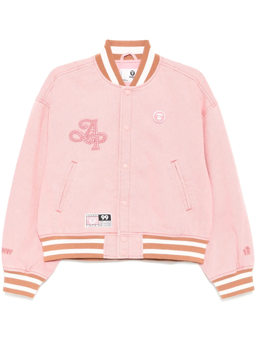 

Бомбер Moonface с логотипом AAPE BY *A BATHING APE, розовый