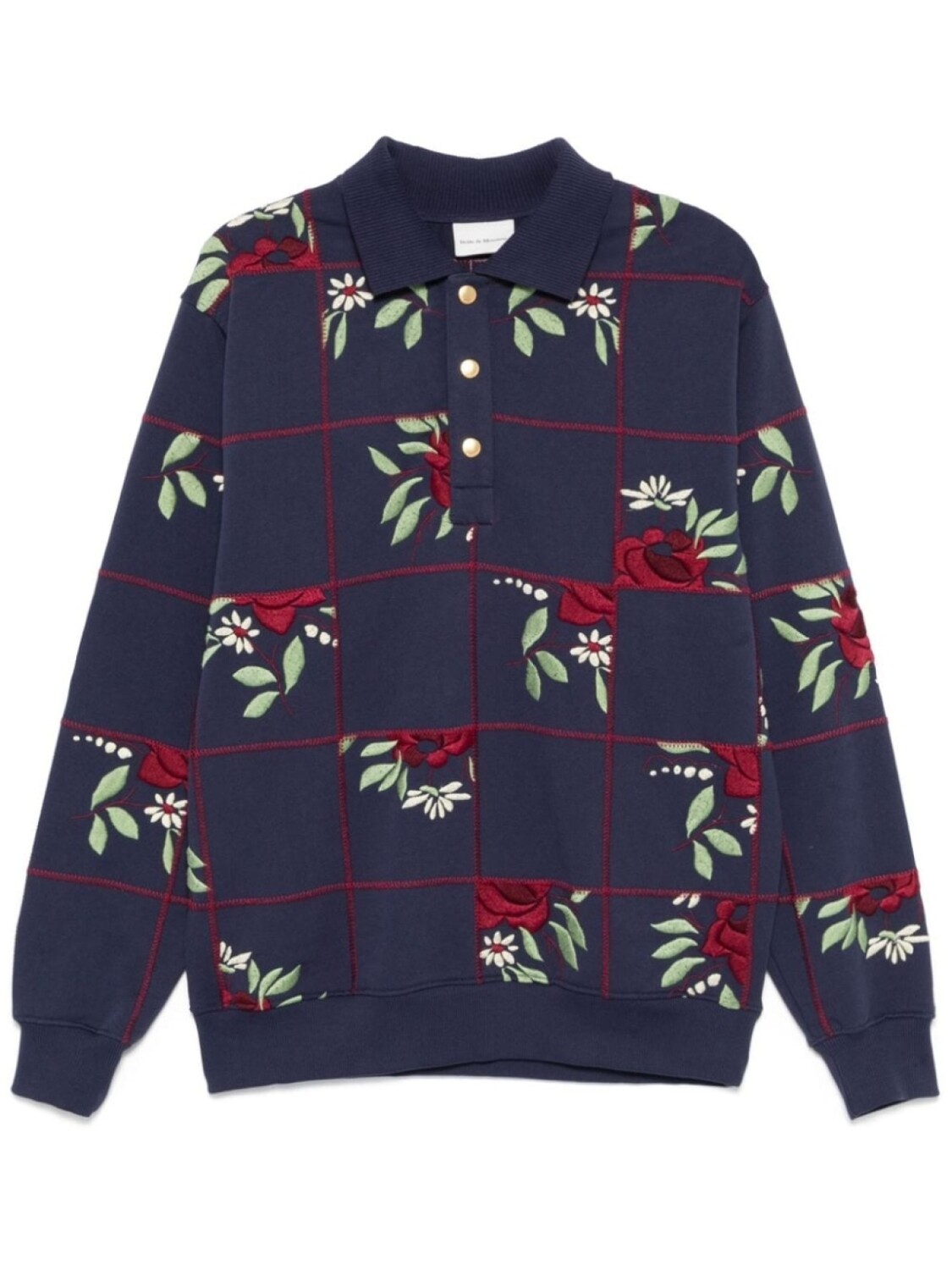 

Drôle De Monsieur топ La Polo Patchwork Fleurs, синий