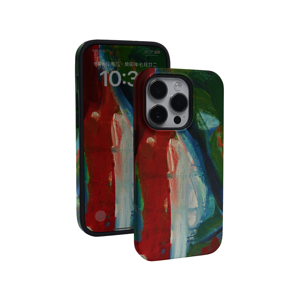 

Чехол для телефона Keshami, Mixed color paint 2-in-1 anti-drop model
