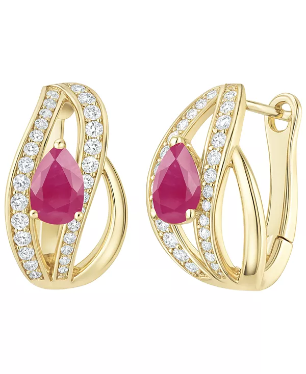 

Серьги-Подвески с изумрудами (5/8 карата) и бриллиантами (1/3 карата) из 14-каратного золота (также из 14-каратного белого золота с сапфирами и 14-каратного золота с рубинами) Macy'S, ruby