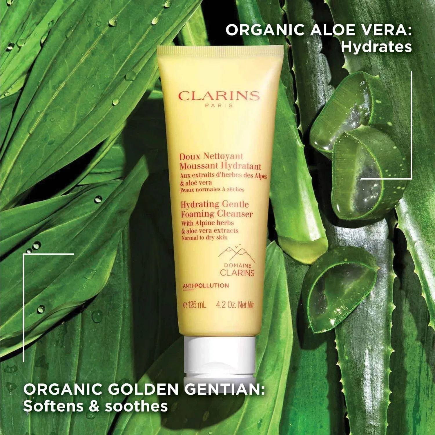 Пенка для умывания Clarins — Гель- Gentle Foaming Cleanser для сухой и нормальной кожи, , белый, 125 мл — фото 3