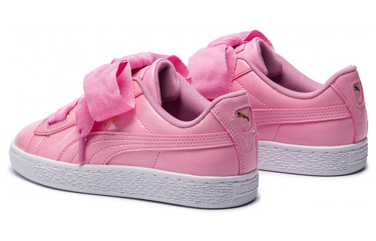 Кеды PUMA Basket Leather Heart Patent, розовый — фото 4