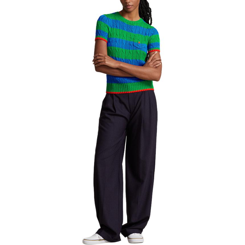 Polo Ralph Lauren SS24 Вязаный свитер Women's Preppy Green — фото 4