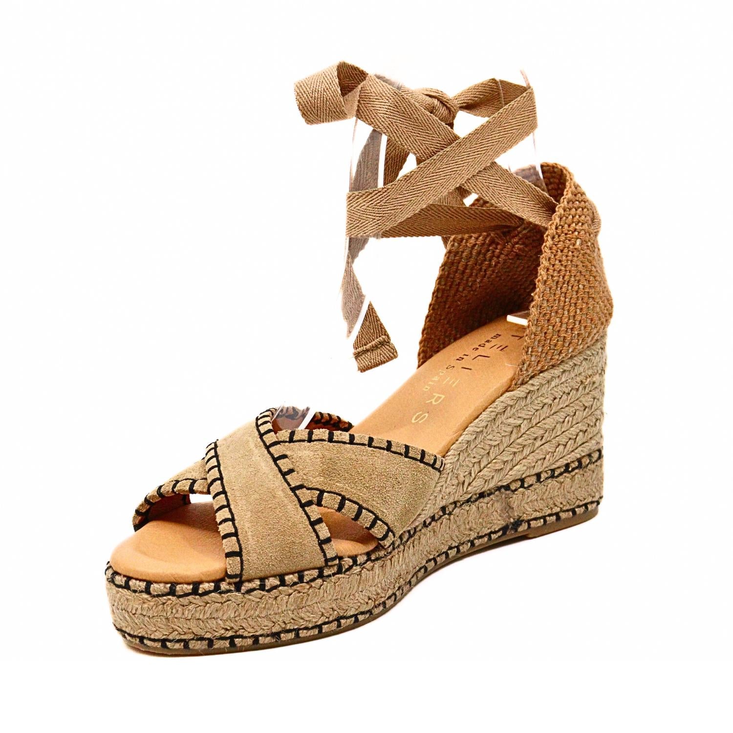 Женские босоножки Palma Wedge Sandals цвета Camel Ateliers — фото 2