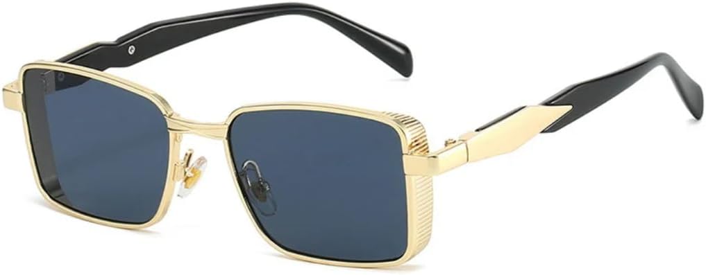 

Металлические солнцезащитные очки для женщин, роскошные винтажные солнцезащитные очки в стиле стимпанк для мужчин, очки для вождения на открытом воздухе VVTWSSW, Gold-black