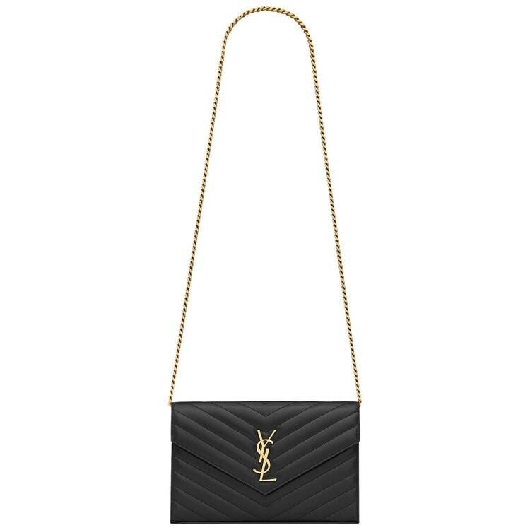 

Кошелек Saint Laurent Cassandre Chain Wallet, цвет Noir