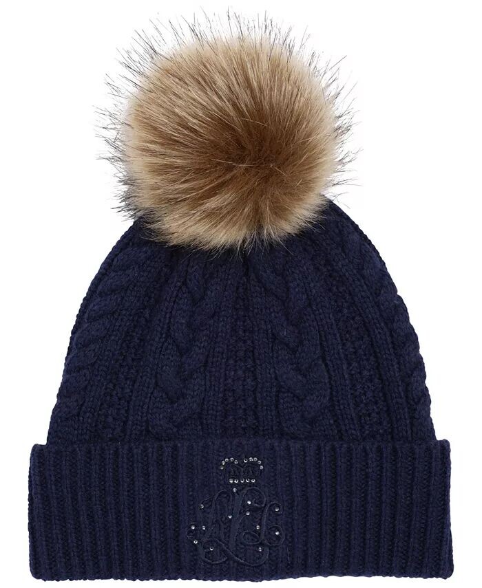 

Косая шляпа с прямой вышивкой и камнями Lauren Ralph Lauren, синий