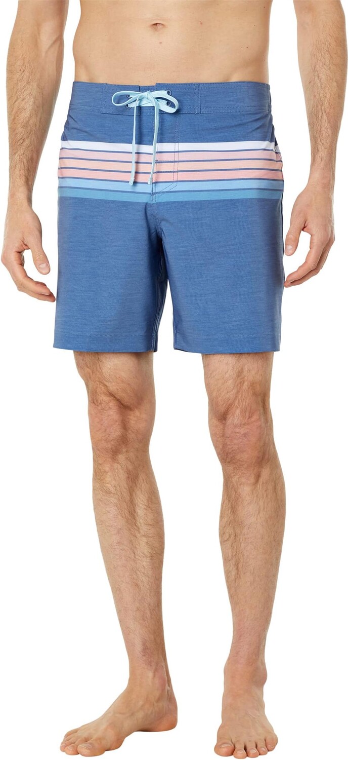 

Пляжные шорты Southern Tide Valencia Stripe Heather Water Shorts, цвет Heather Seven Seas Blue
