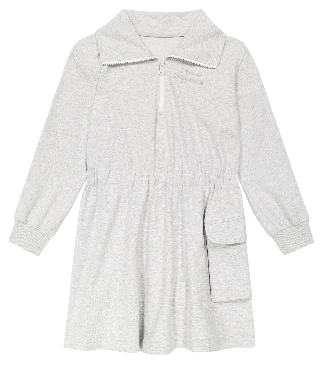 

Хлопковое платье Brunello Cucinelli Kids, серый