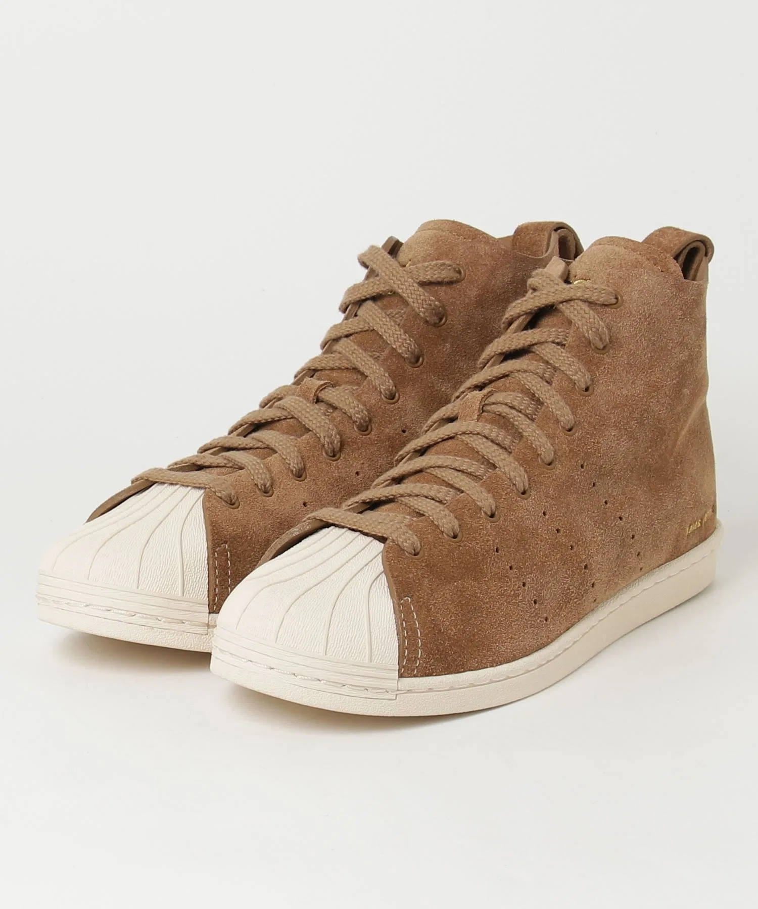 Мужские кожаные кроссовки Wales Bonner x adidas Superstar HI коричневые