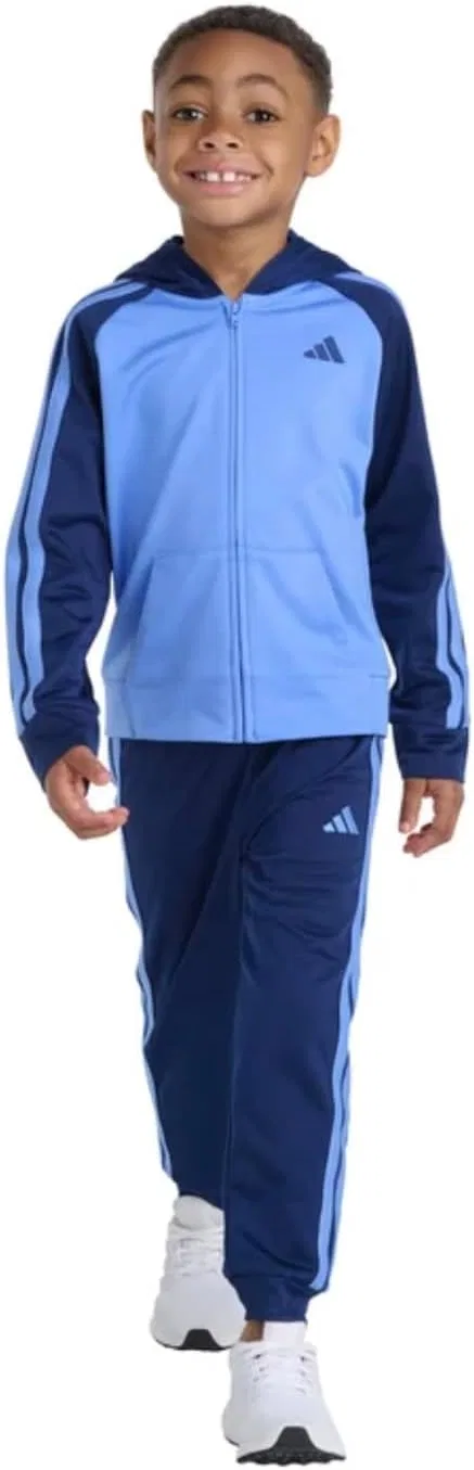 Детский спортивный костюм adidas, куртка и брюки, синий