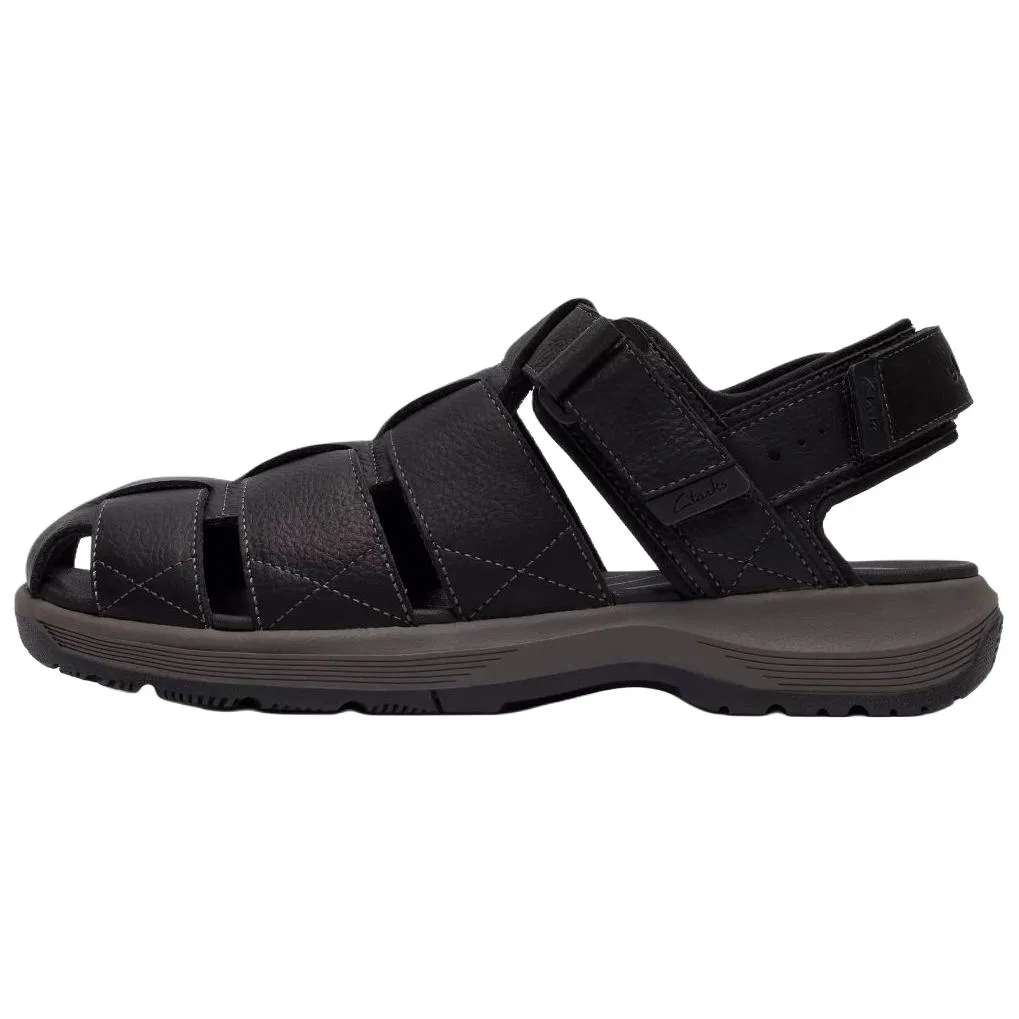 Сандалии пляжные кожаные Clarks Black