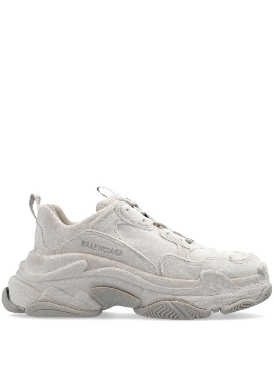 

Balenciaga кроссовки Triple S со вставками на шнуровке, нейтральный цвет