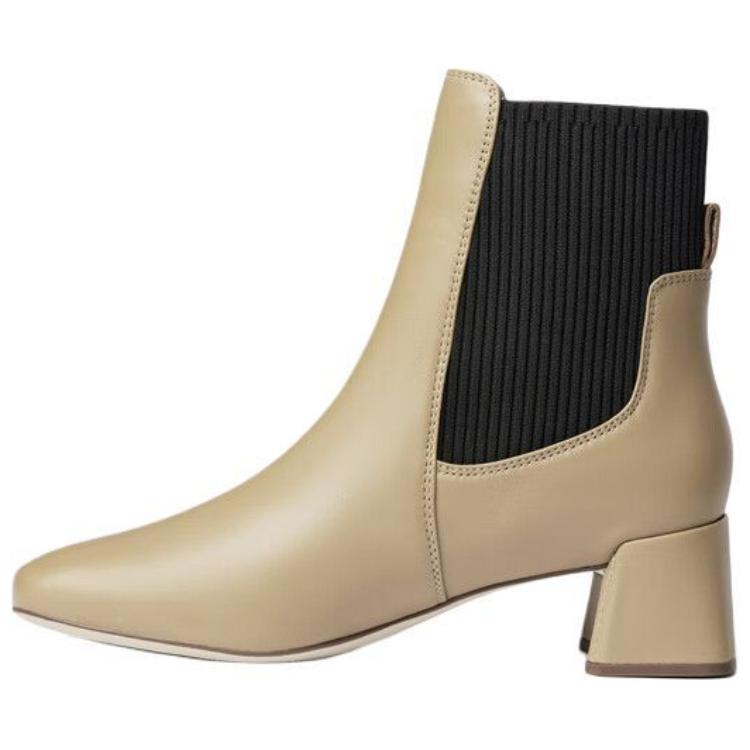 Ботинки челси женские Clarks Crew с острым носом на каблуке, бежевый