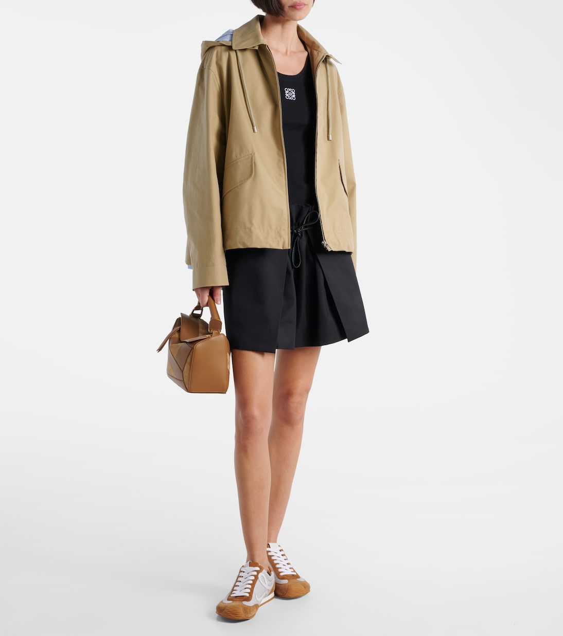 Куртка из хлопкового габардина Anagram Loewe, бежевый — фото 2
