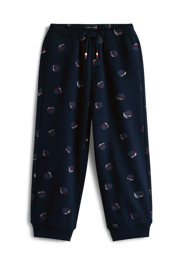 Спортивные брюки-джоггеры с отворотами из махровой ткани с принтом Tommy Hilfiger, Dark Night Navy Aop — фото 4