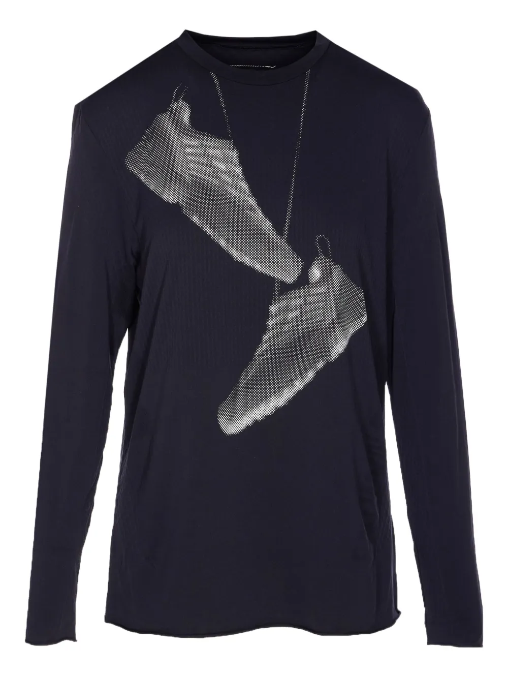 

Топ с длинными рукавами и графическим принтом MM6 Maison Margiela X Salomon, черный