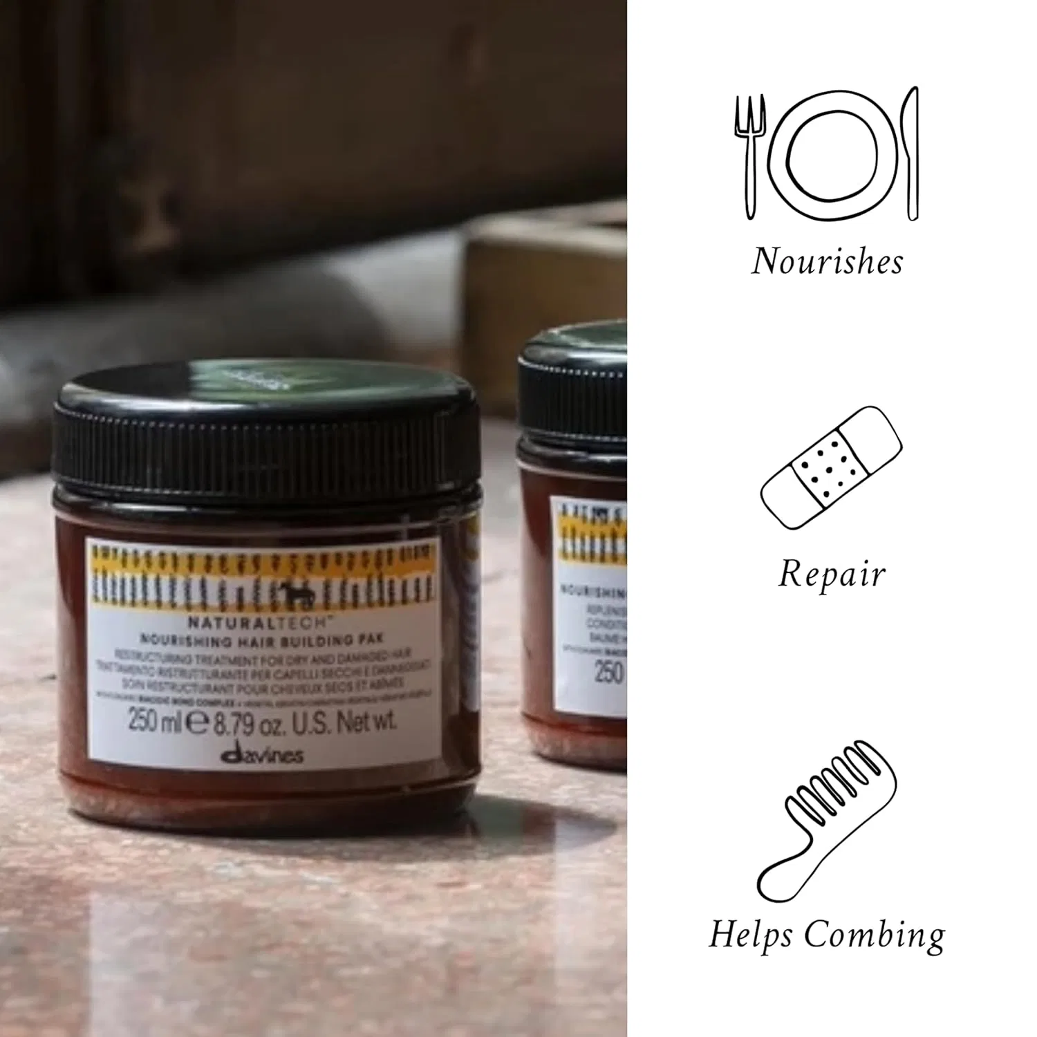 Реструктурирующая маска для волос «Nourishing Hair Building Pak» от Davines Davines — фото 3