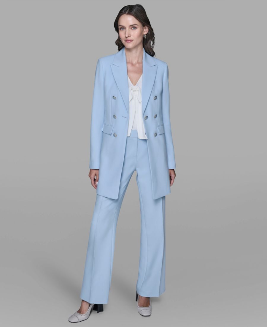 

Женский длинный однопуговичный блейзер KARL LAGERFELD PARIS, Blue Aura