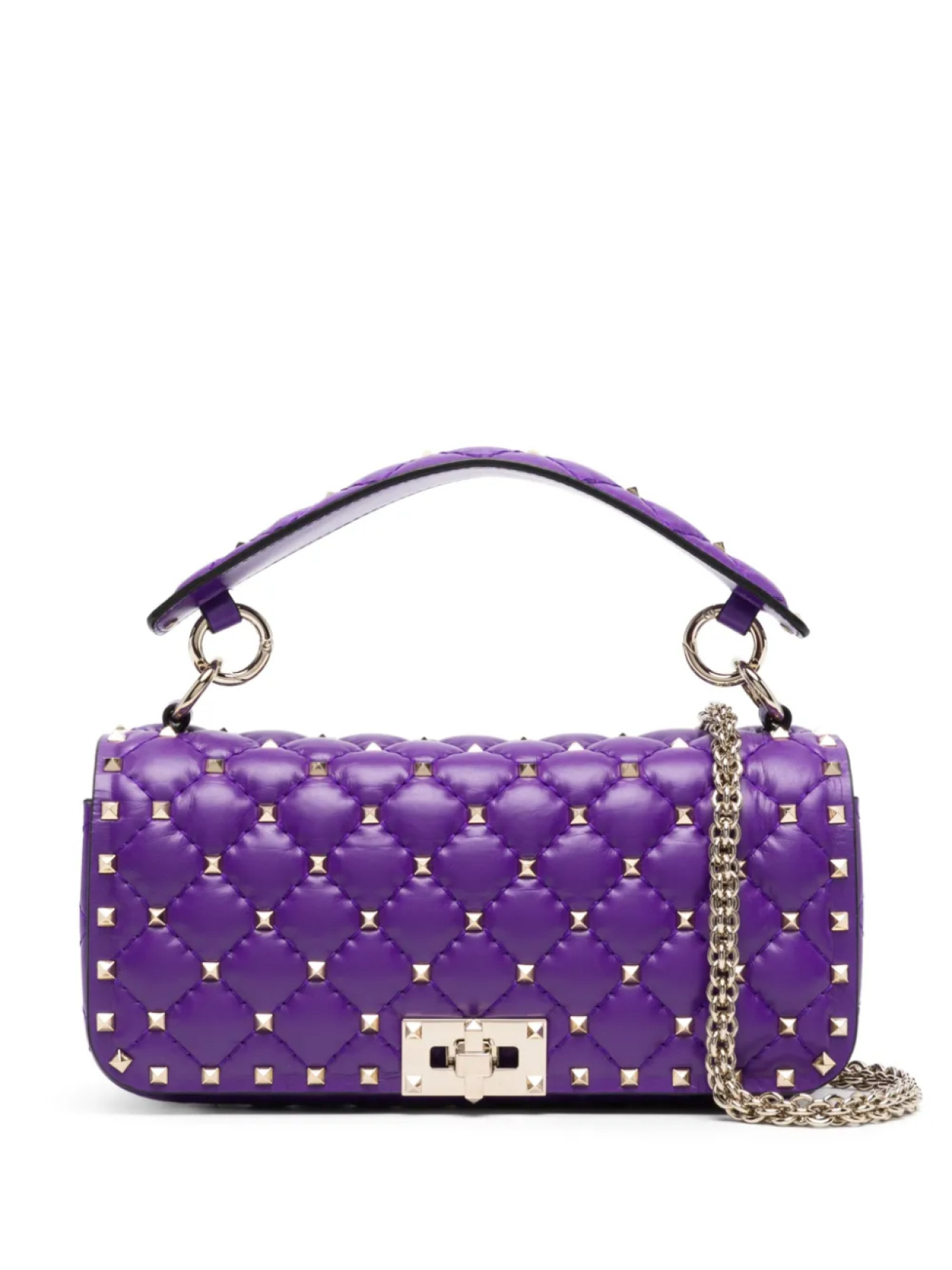 

Valentino Garavani стеганая сумка на плечо Rockstud Spike, фиолетовый