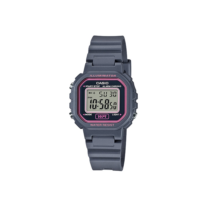 

CASIO Часы Women's DIGITAL Series 34.5mm Gray Watch LA-20WH-8A, Gray/Pink Dial
