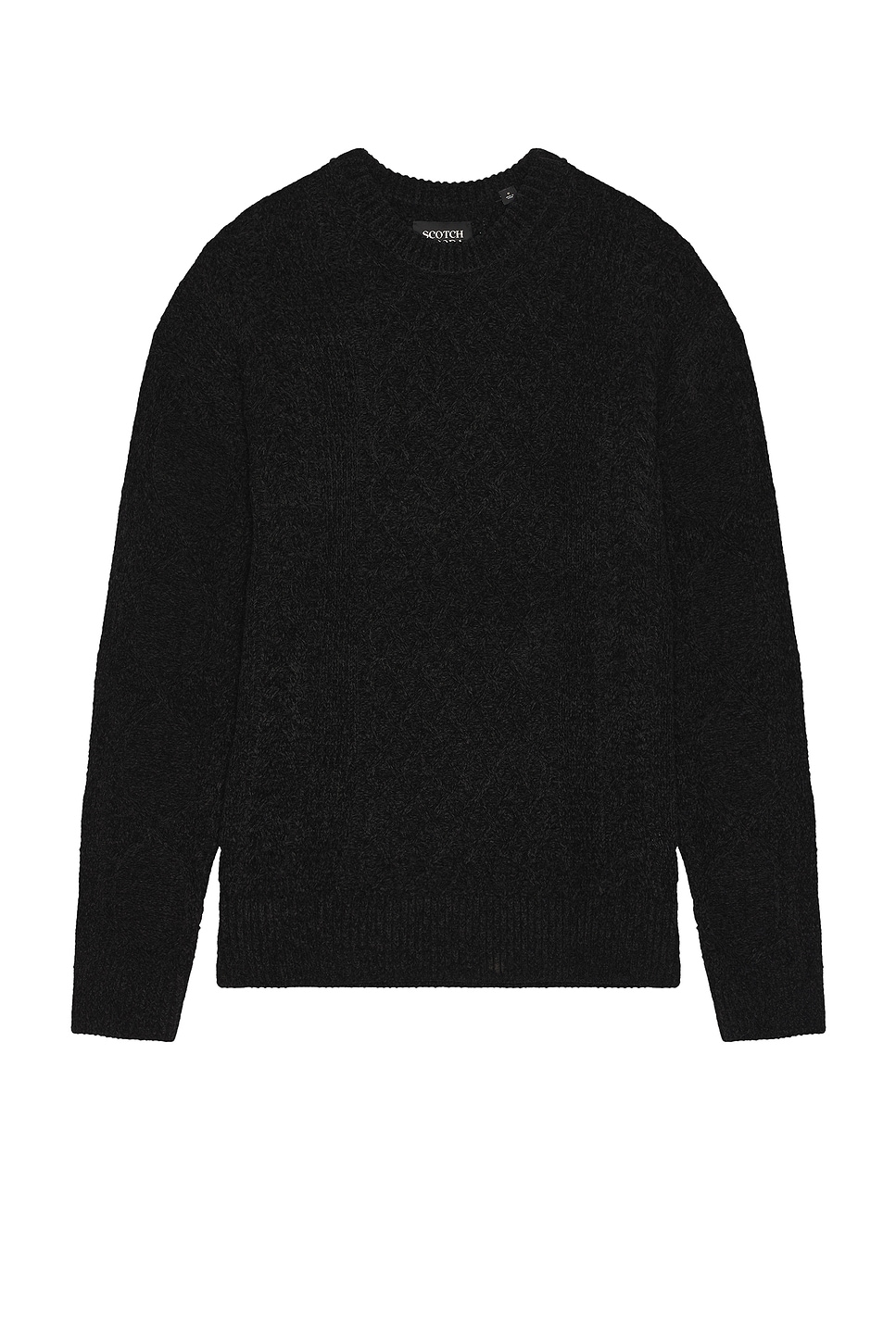 

Свитер с косами из синели Scotch & Soda, черный