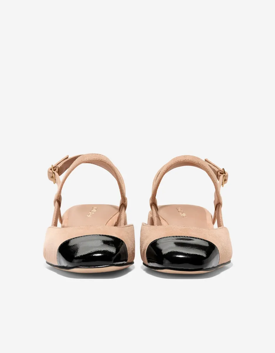 Женские туфли-лодочки из замши без задника Cole Haan, бежевый — фото 2