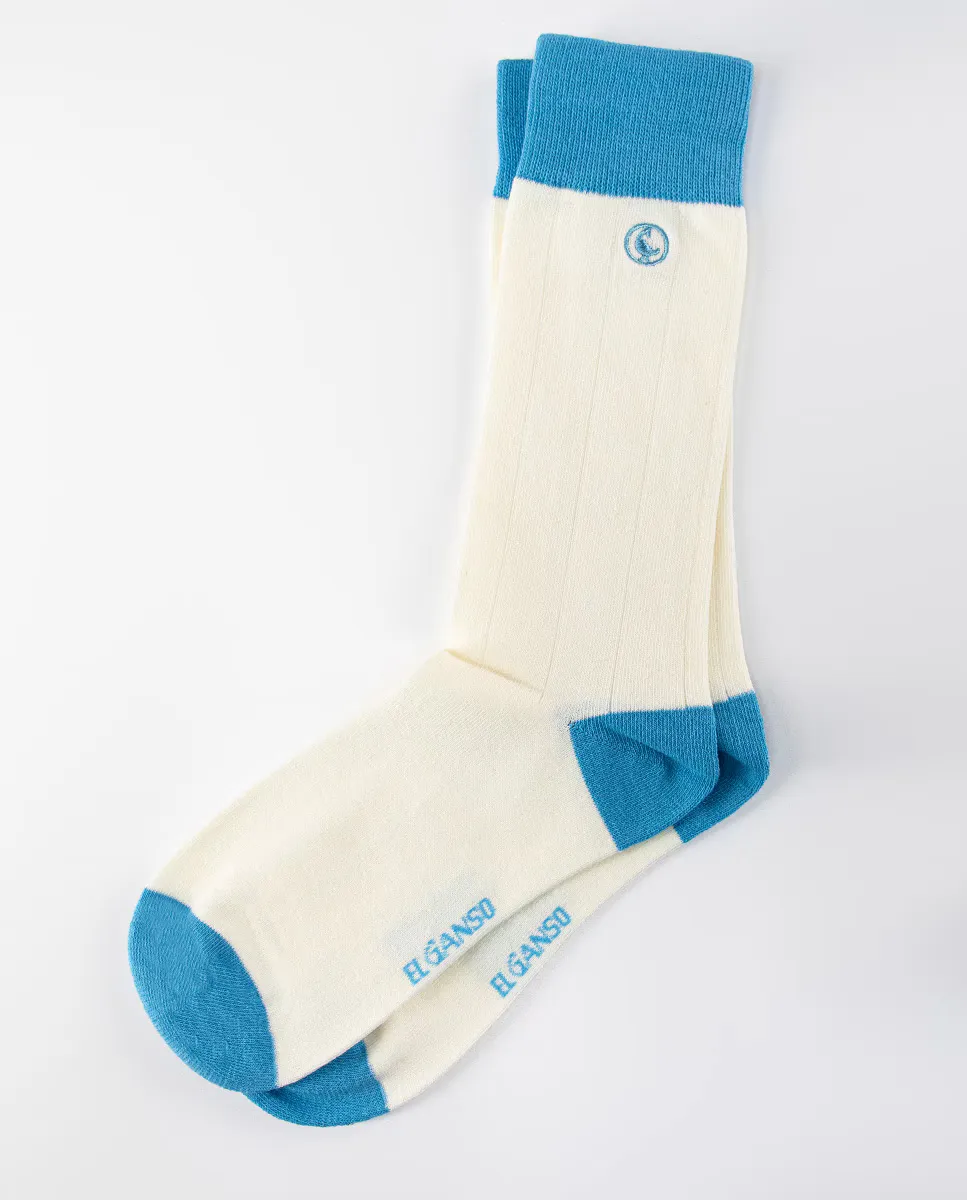 

Однотонные хлопковые носки унисекс цвета экрю El Ganso, цвет Crudo