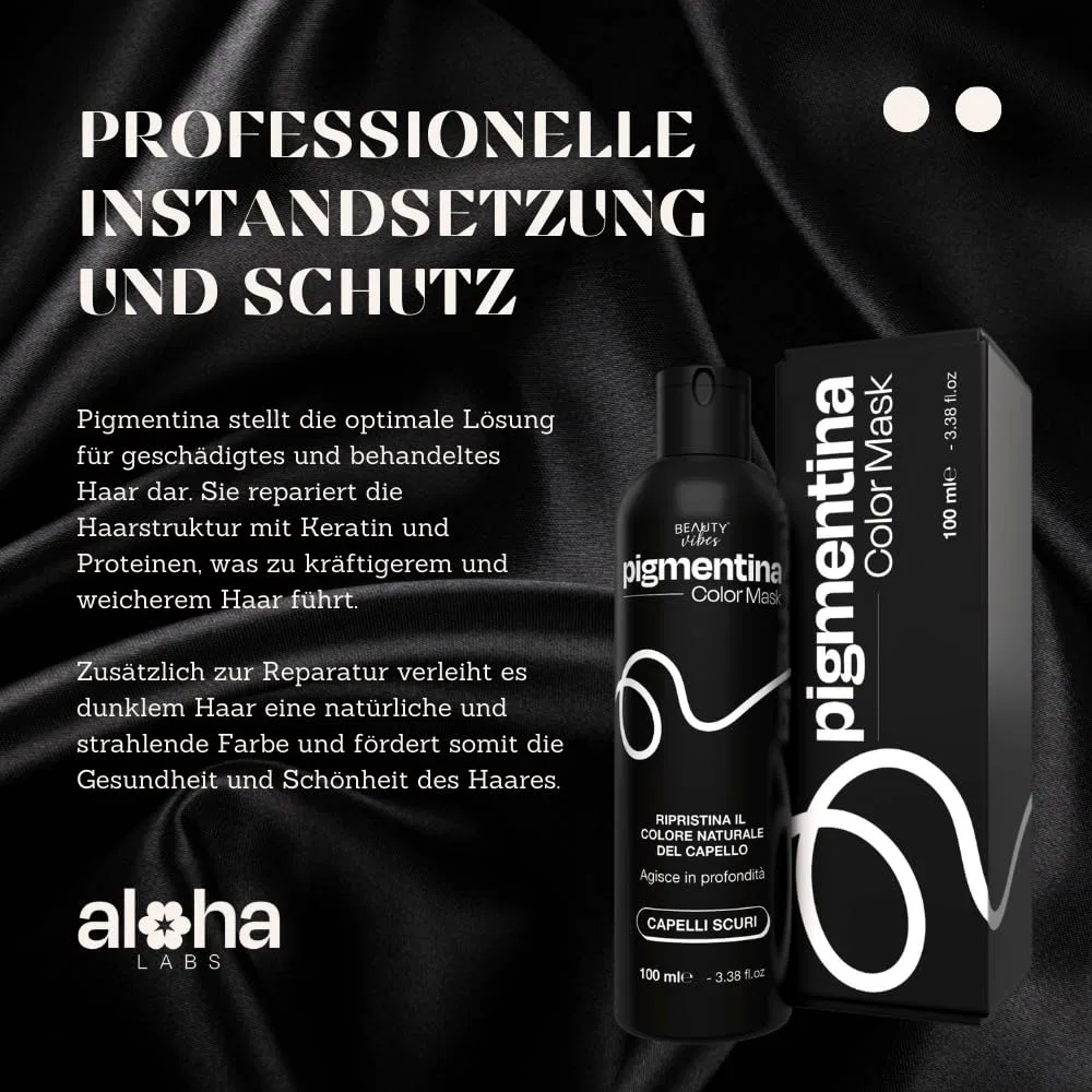 Маска для волос Pigmentina Repair для поврежденных темных волос 200 мл Alohalabs — фото 3