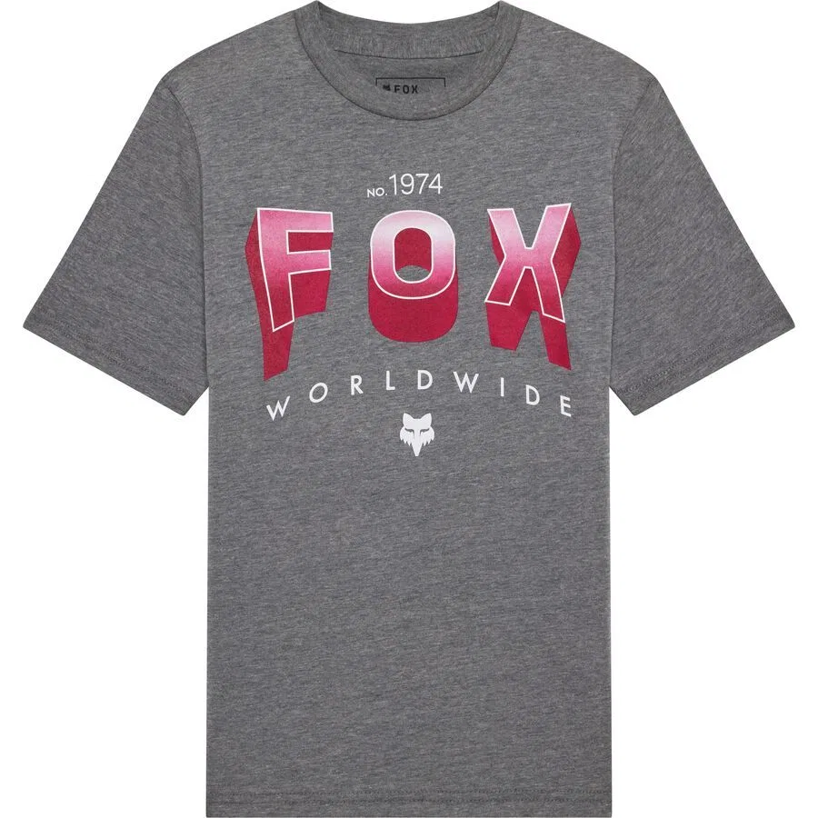 Молодежная футболка с блоком Fox Racing, Heather Dark Grey